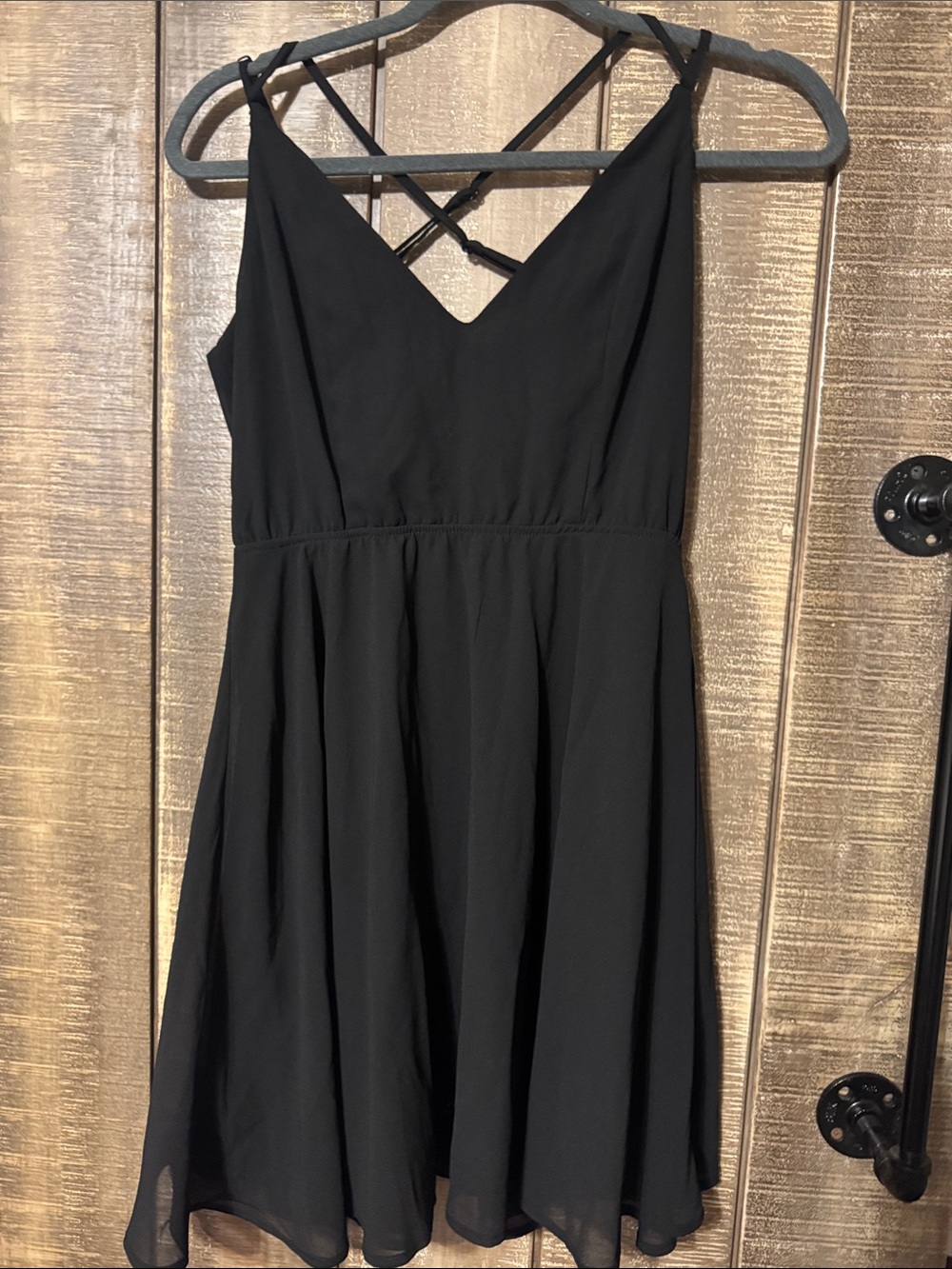 Charlotte Russe black open back dress